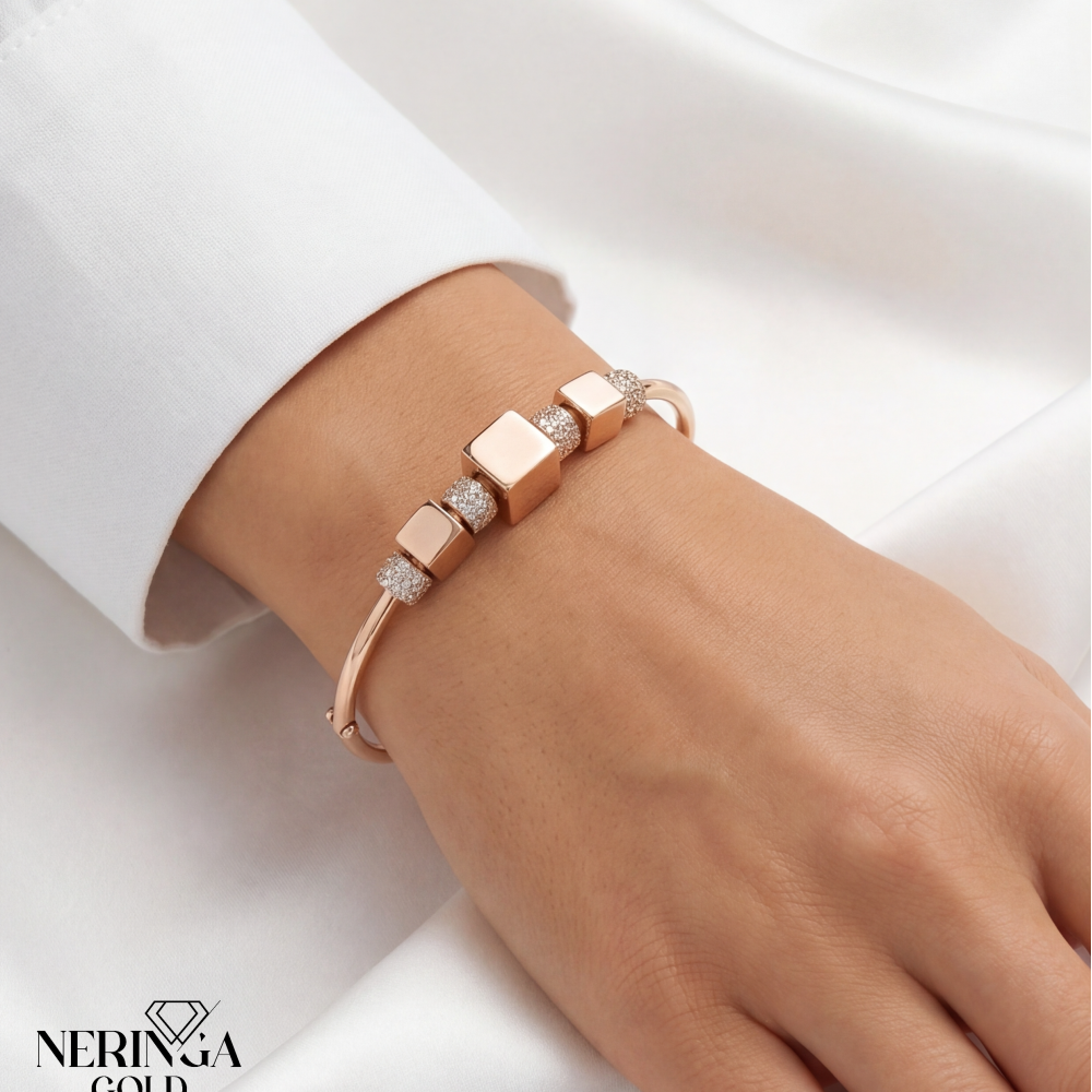 Rose gold hoop bracelet #66669