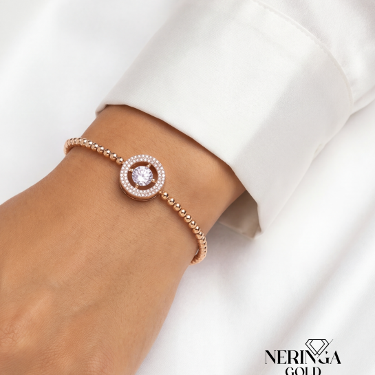 Rose gold hoop bracelet #66685