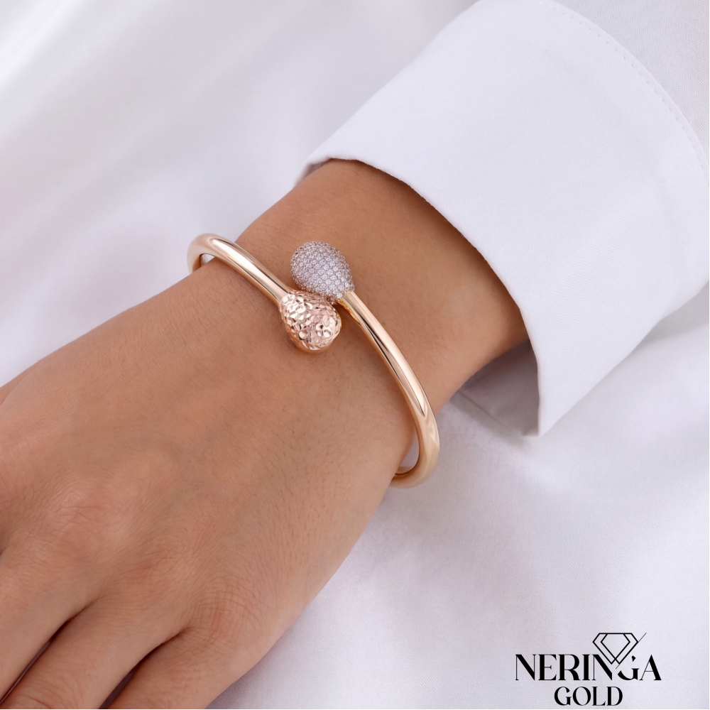 Rose gold hoop bracelet #66680