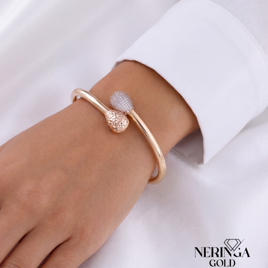 Rose gold hoop bracelet #66680