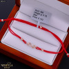 Rose red color cord gold thread bracelet #68415