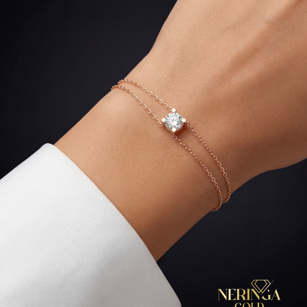 Rose gold bracelet #68782