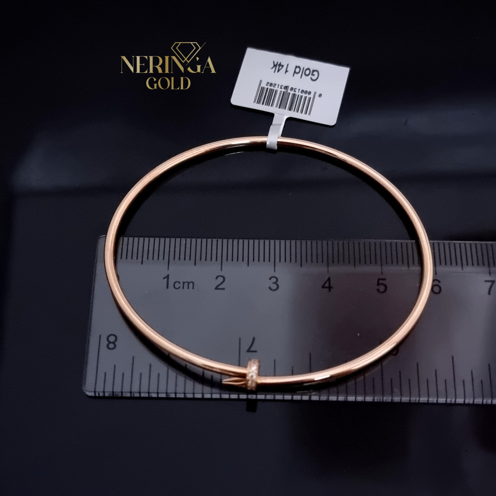 Rose gold hoop bracelet #68792