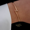 Rose gold hoop bracelet #68792
