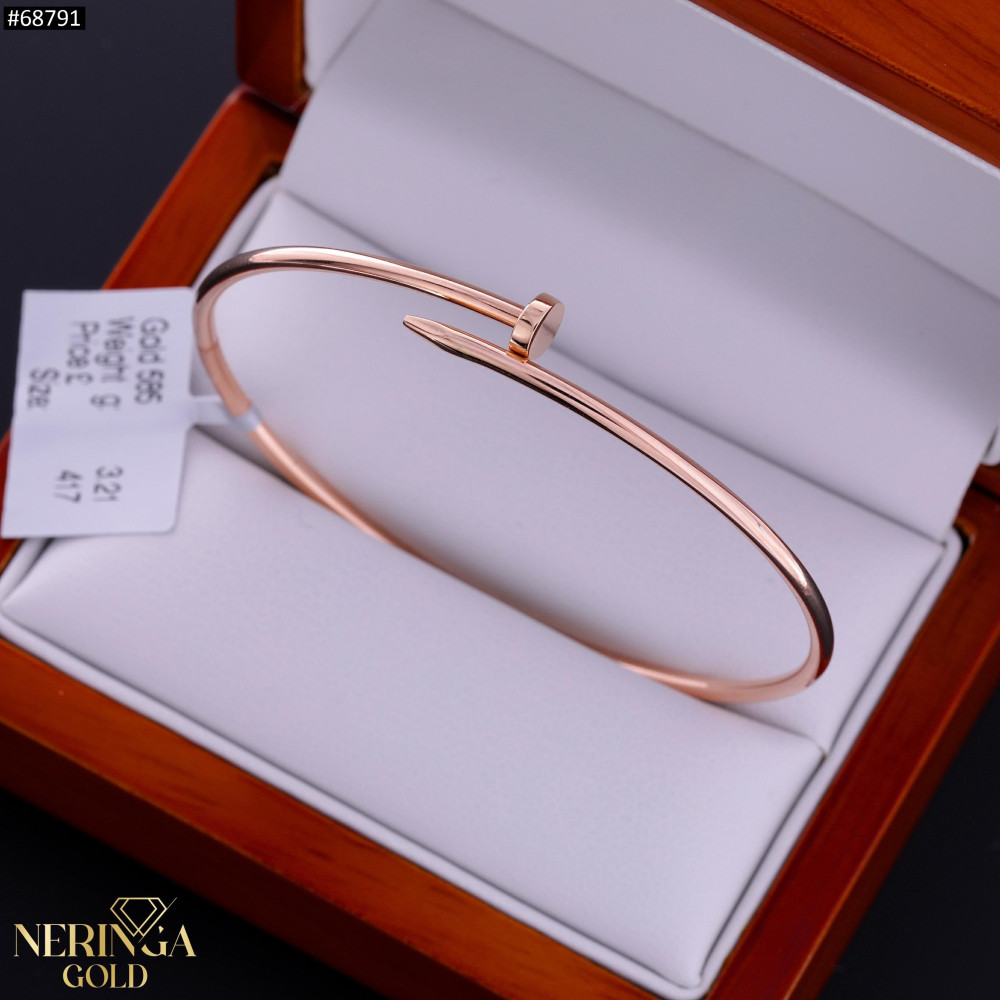 Rose gold hoop bracelet #68791