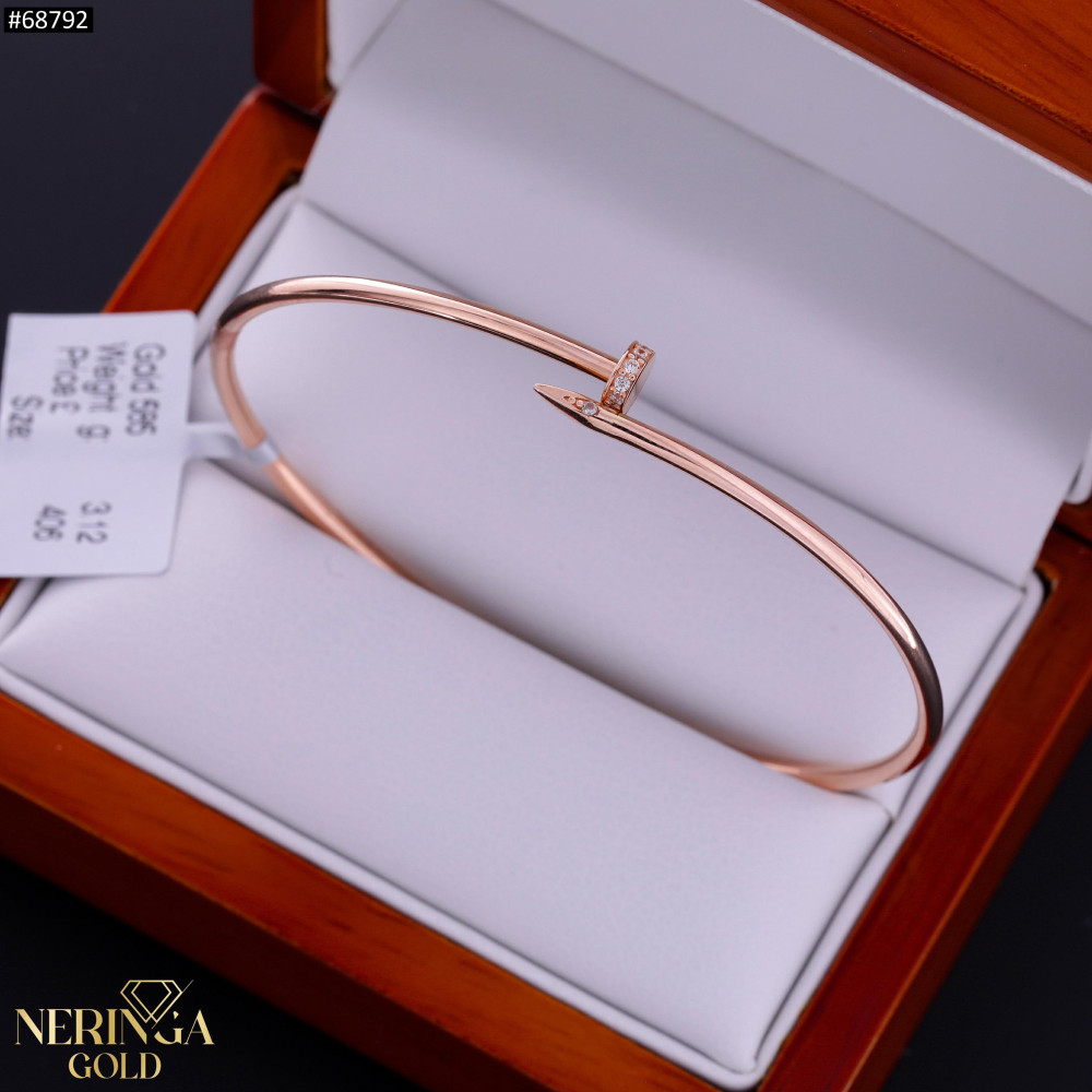 Rose gold hoop bracelet #68792