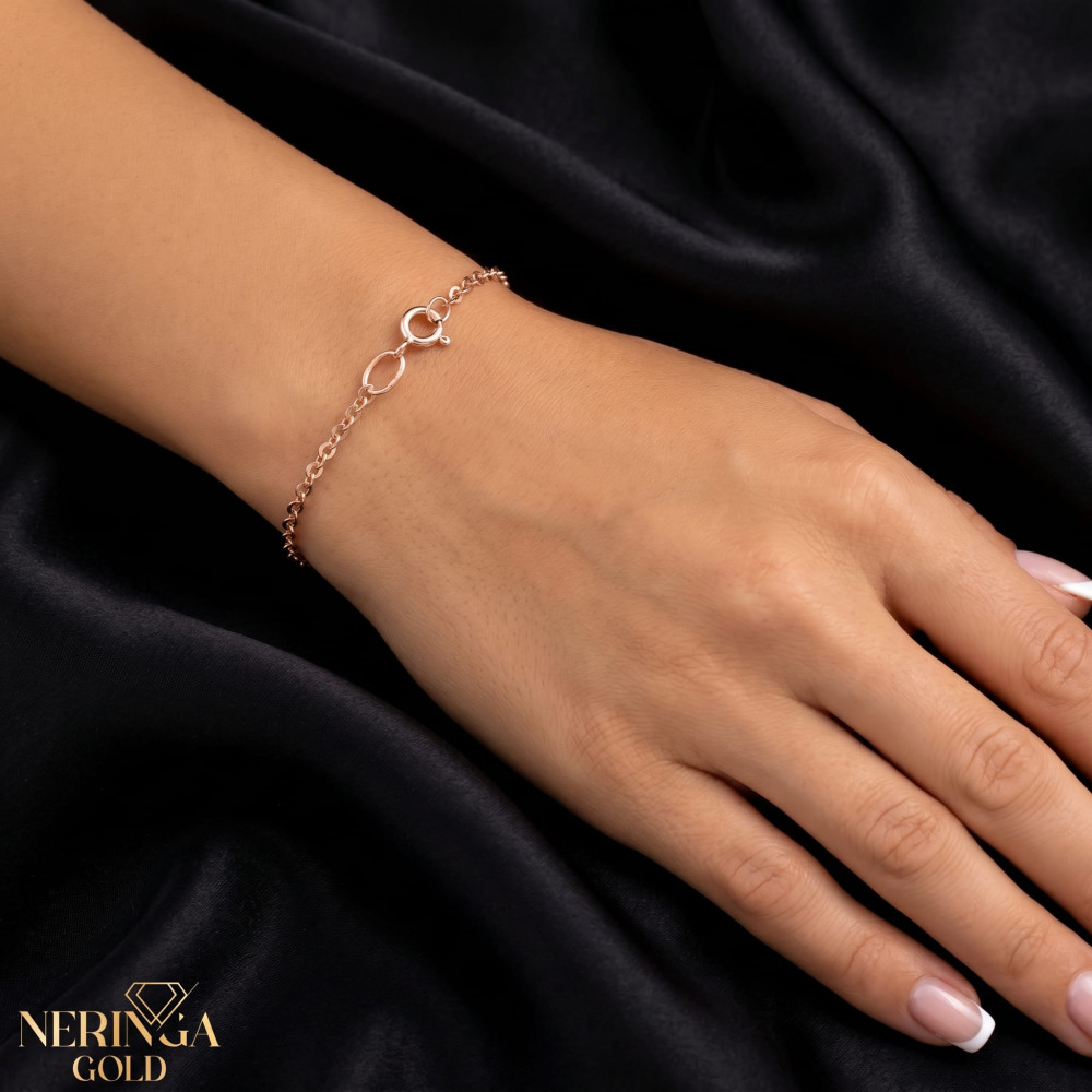 Rose gold full-bodied bracelet #69128