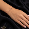 Rose gold full-bodied bracelet #69128