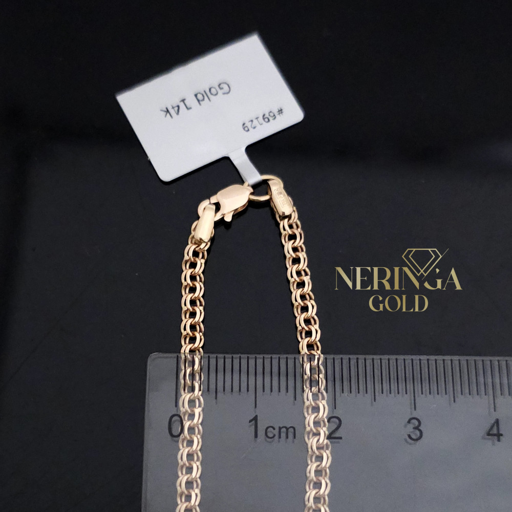 Rose gold full-bodied bracelet #69130