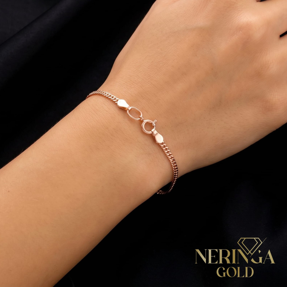 Rose gold full-bodied bracelet #69136
