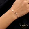Rose gold full-bodied bracelet #69136