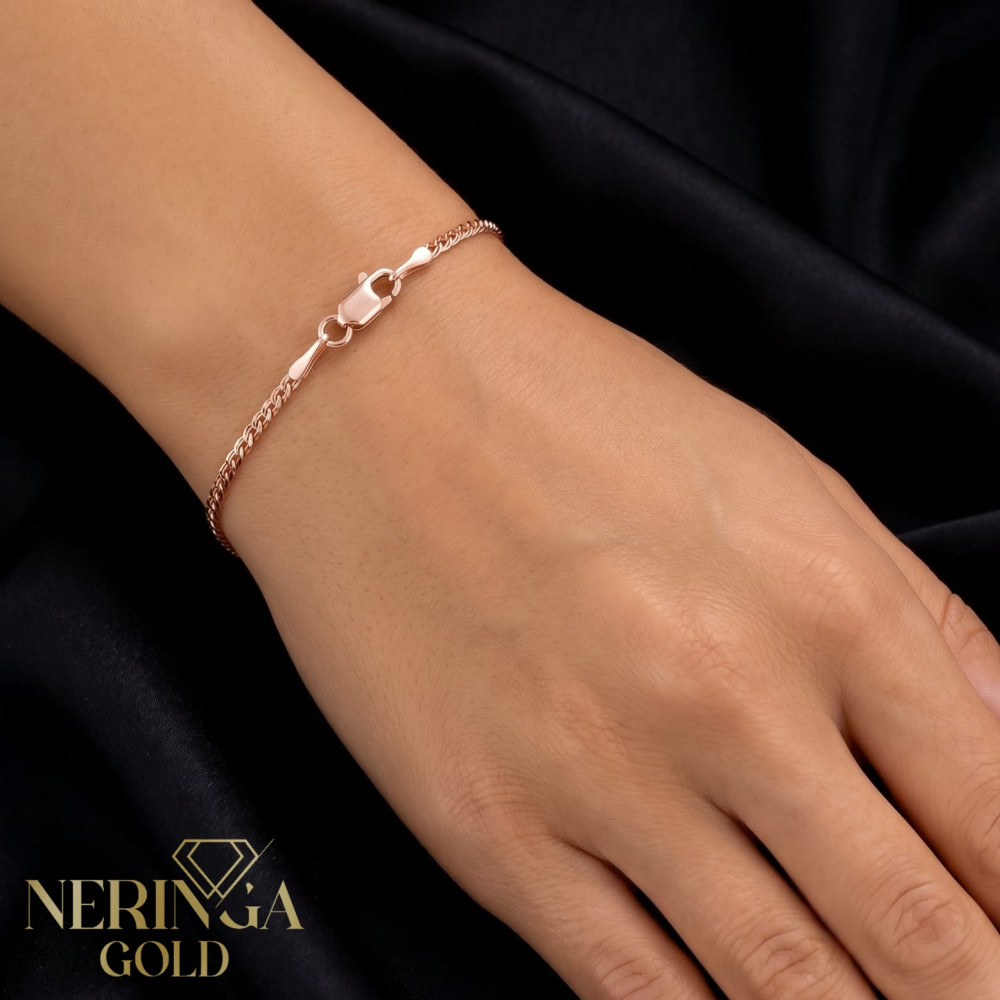 Rose gold full-bodied bracelet #69135