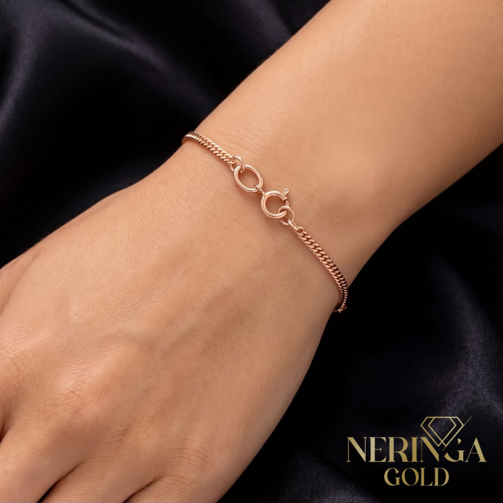Rose gold full-bodied bracelet #69137