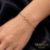 Rose gold full-bodied bracelet #69137