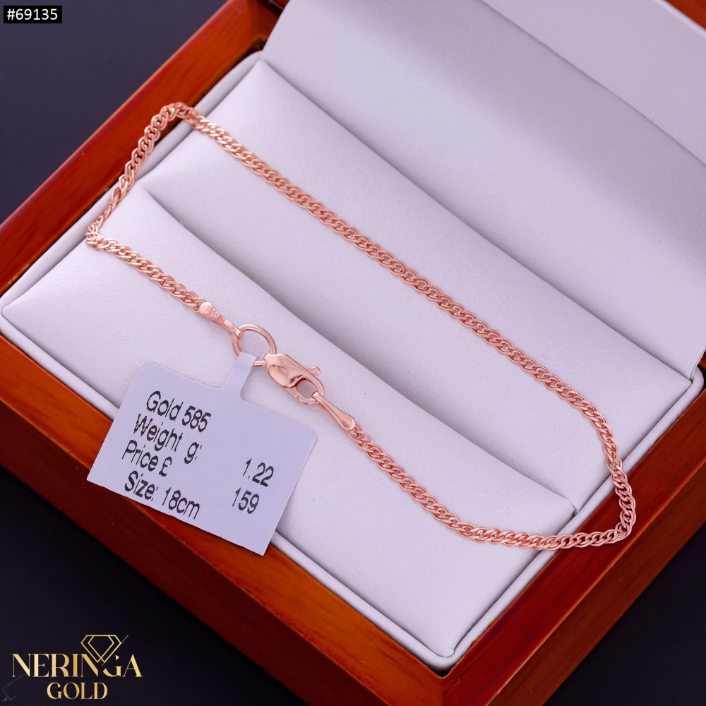 Rose gold full-bodied bracelet #69135