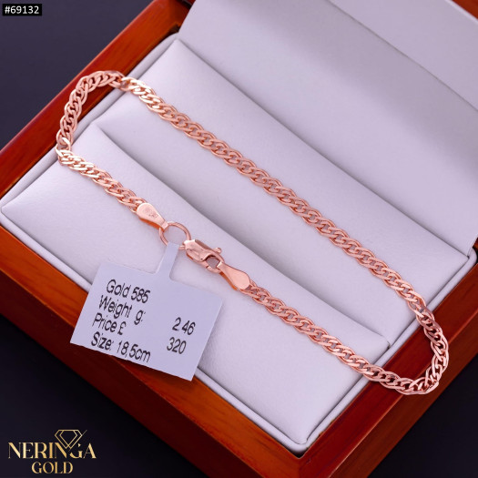 Rose gold full-bodied bracelet #69132