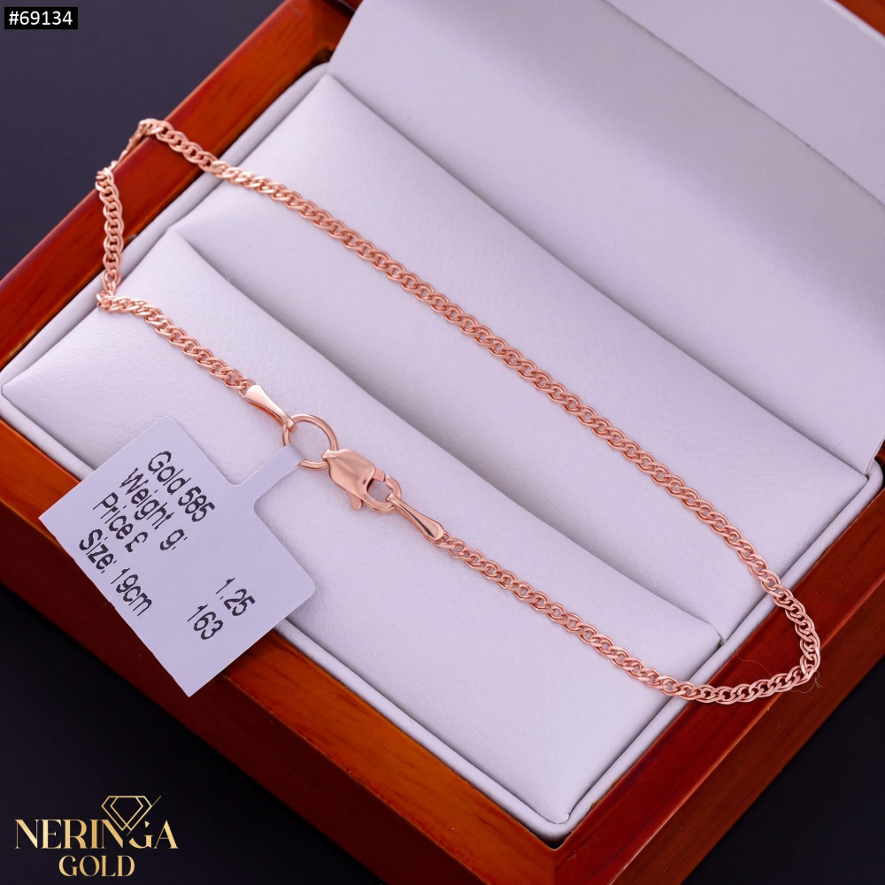 Rose gold full-bodied bracelet #69134