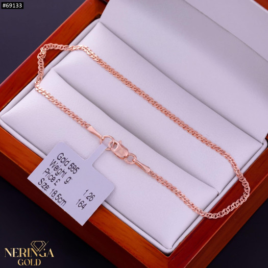 Rose gold full-bodied bracelet #69133