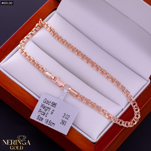 Rose gold full-bodied bracelet #69130