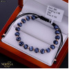 Rose black color cord gold thread bracelet #69322