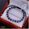 Rose black color cord gold thread bracelet #69325