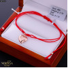 Rose red color cord gold thread bracelet #69356