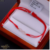 Rose red color cord gold thread bracelet #69384