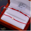Rose red color cord gold thread bracelet #69403
