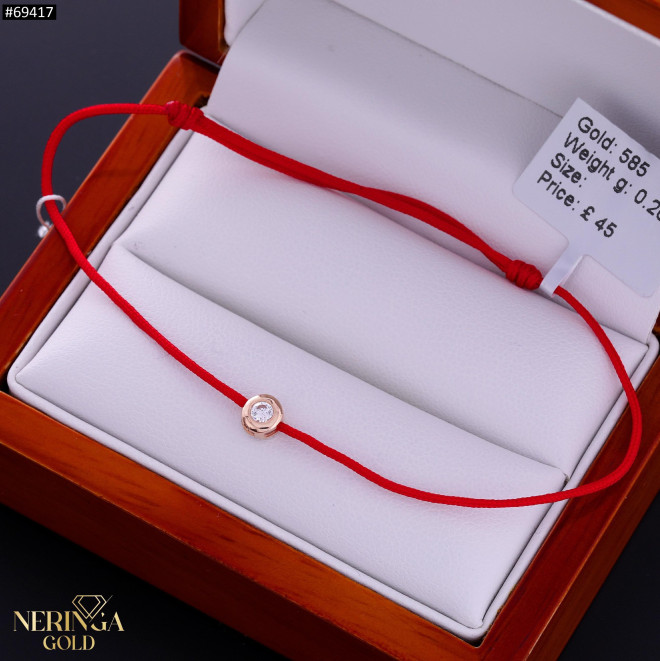Rose gold thread bracelet #69417