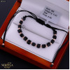 Rose black color cord gold thread bracelet #69423