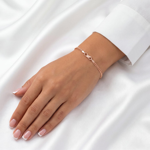 Rose gold full-bodied bracelet #69614