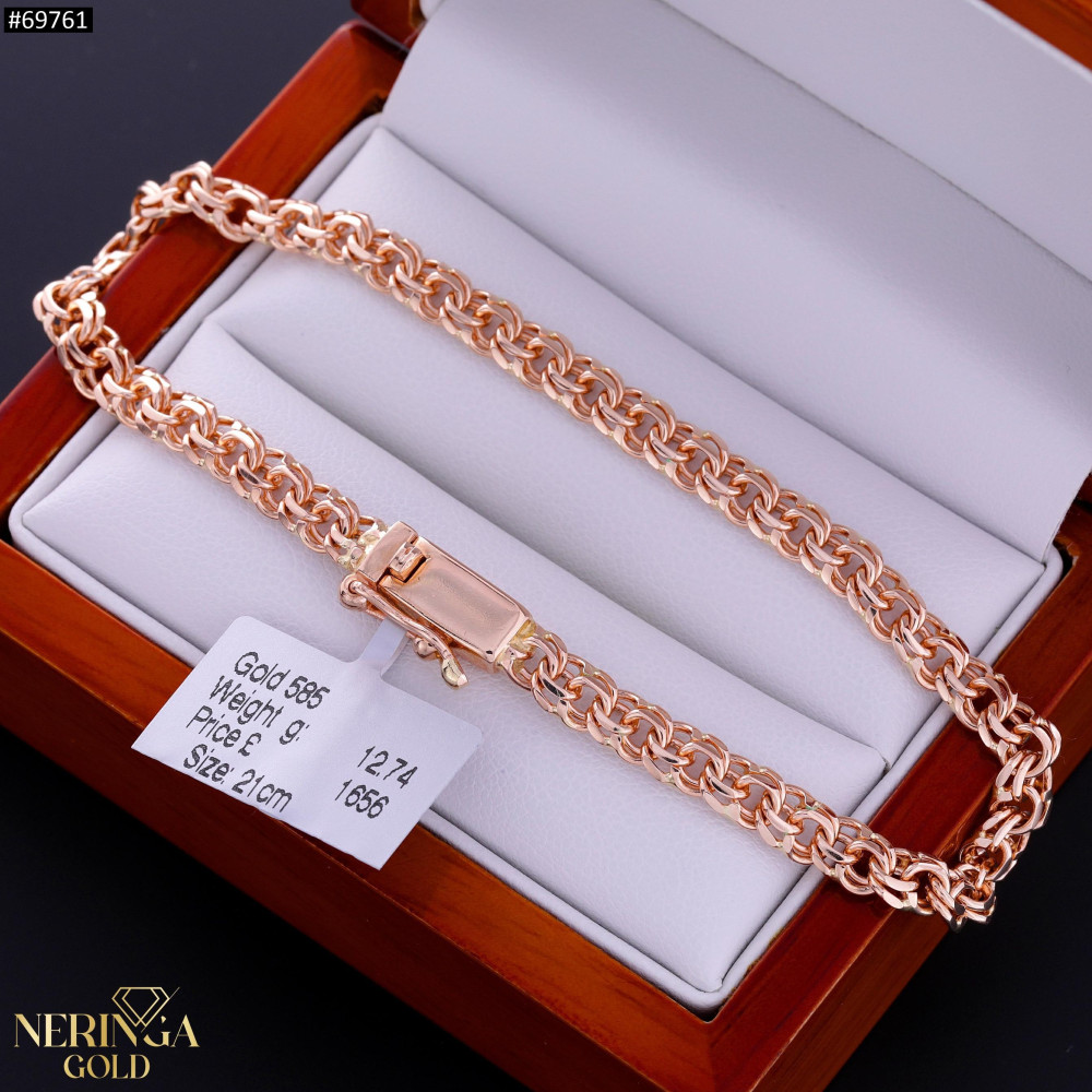 Rose gold full-bodied bracelet #69761