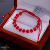 Rose red color cord gold thread bracelet #69799
