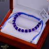 Rose blue color cord gold thread bracelet #69812