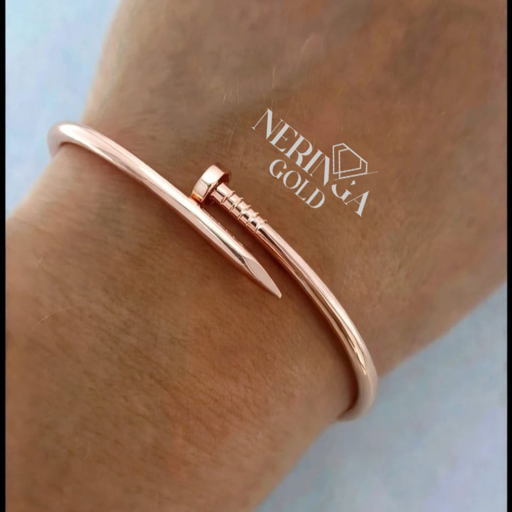 Rose gold hoop bracelet #69786