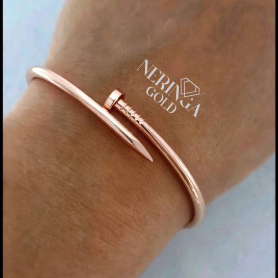 Rose gold hoop bracelet #69786