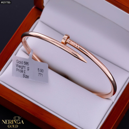 Rose gold hoop bracelet #69786