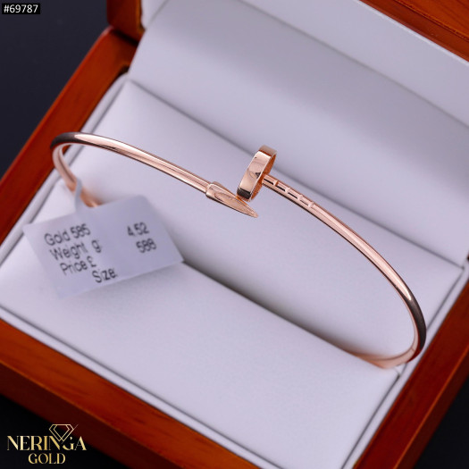 Rose gold hoop bracelet #69787