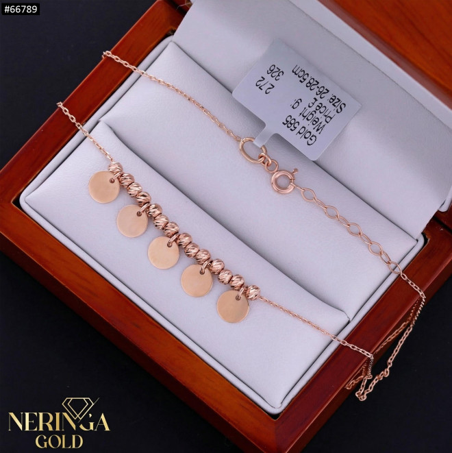 Rose gold foot bracelet #66789