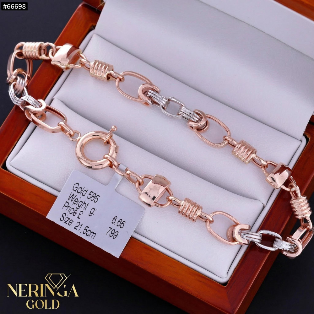 White rose gold bracelet #66698