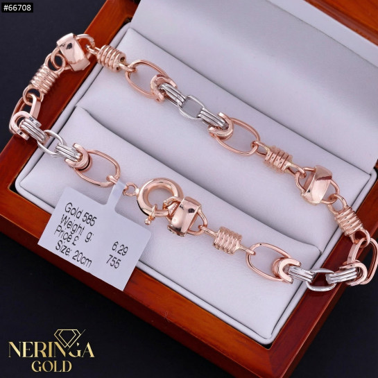 White rose gold bracelet #66708