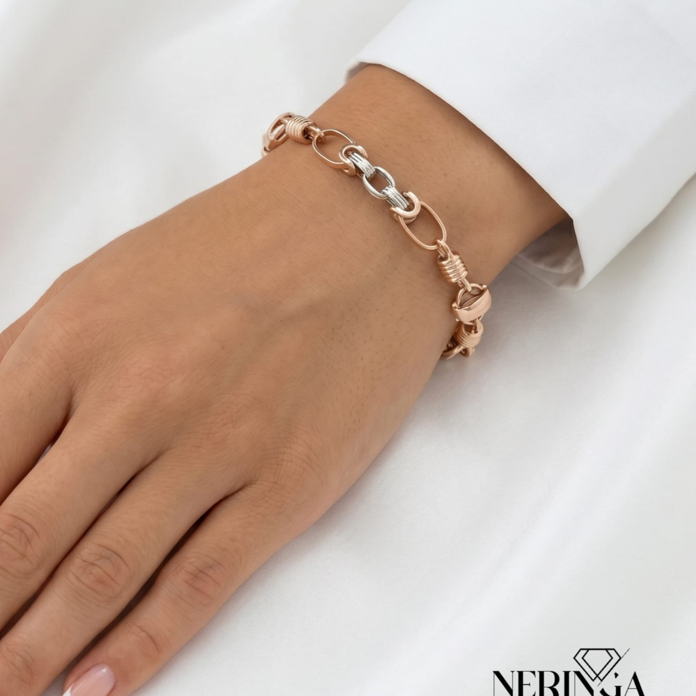 White rose gold bracelet #66698