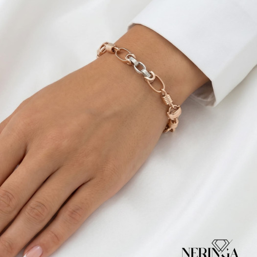 White rose gold bracelet #66698