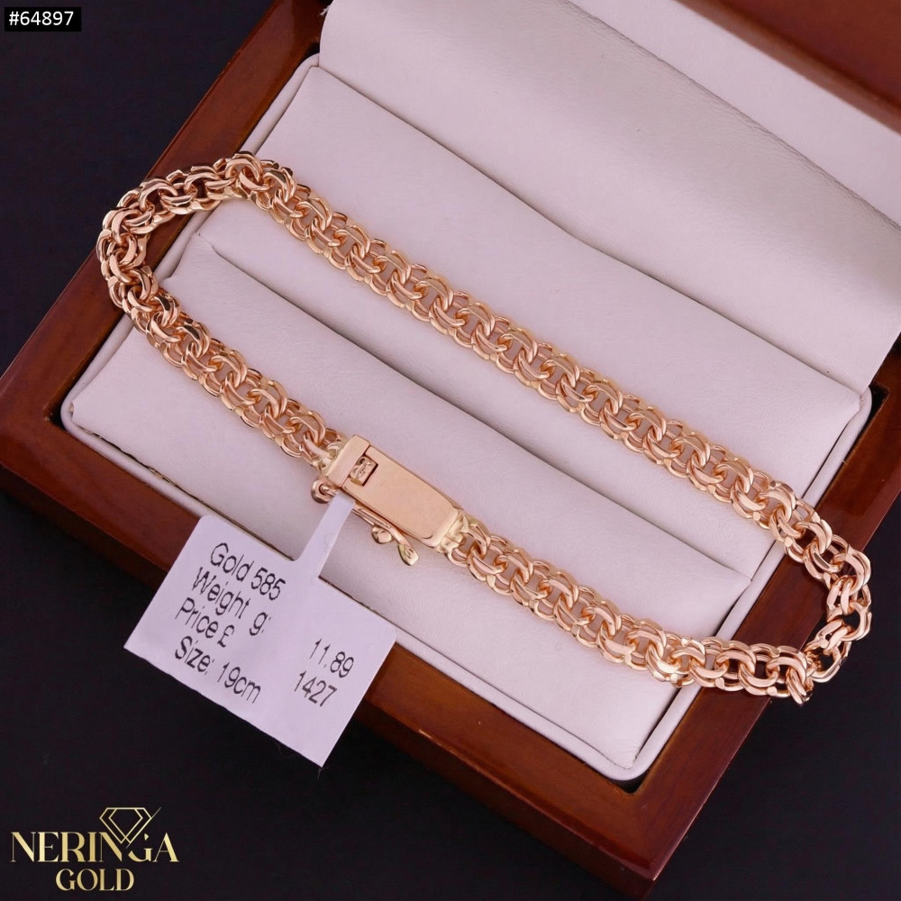 Rose gold full-bodied bracelet #64897