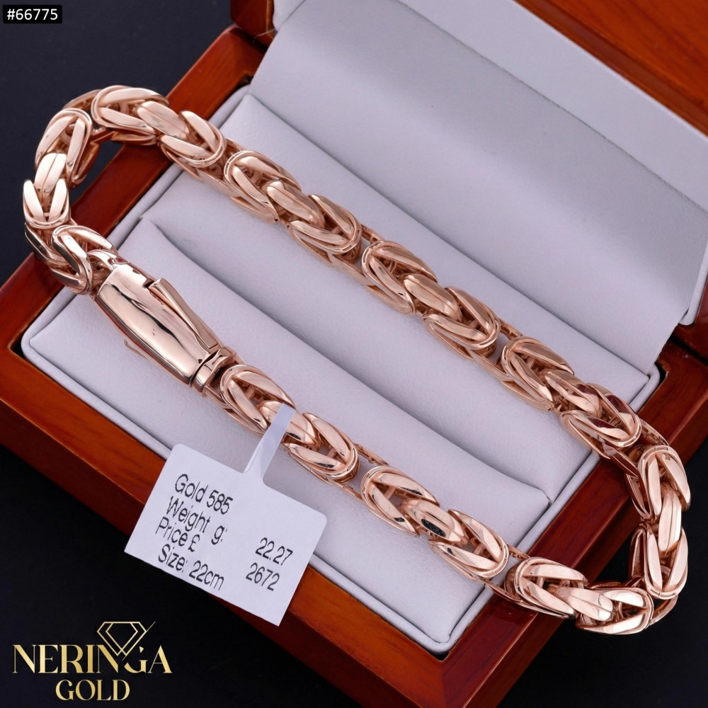 Rose gold full-bodied bracelet #66775