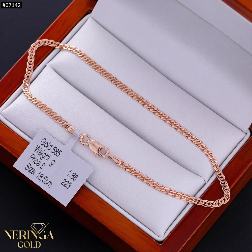 Rose gold full-bodied bracelet #67142