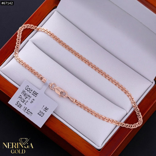 Rose gold full-bodied bracelet #67142