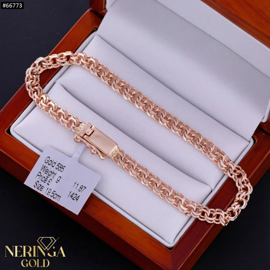 Rose gold full-bodied bracelet #66773