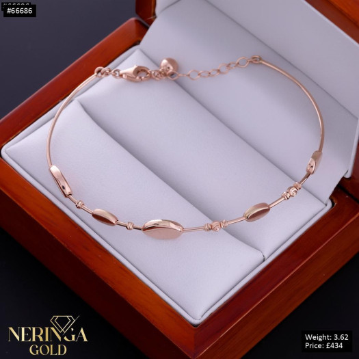 Rose gold hoop bracelet #66686