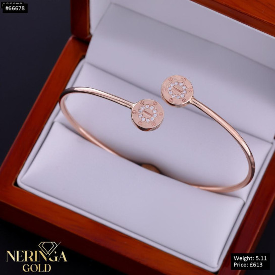 Rose gold hoop bracelet #66678